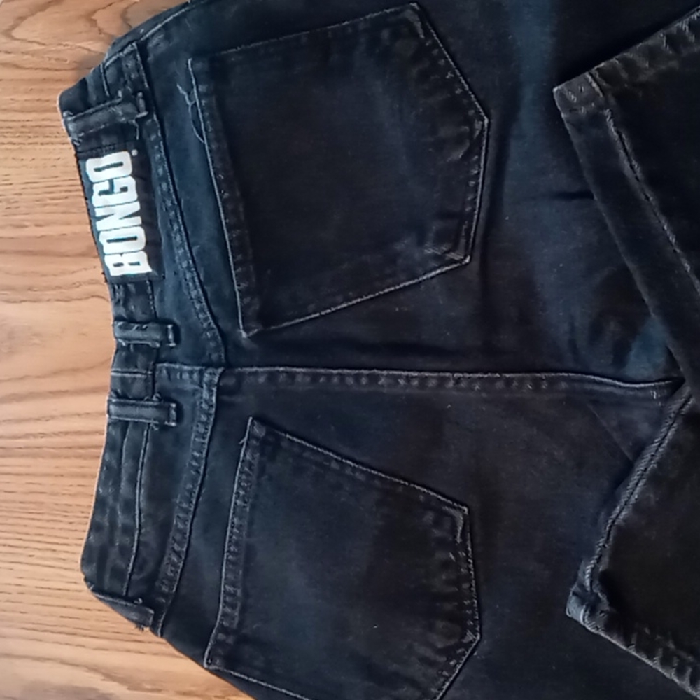 Bongo VINTAGE Women's Late 80s Black Jeans Juniors SZ 7/8